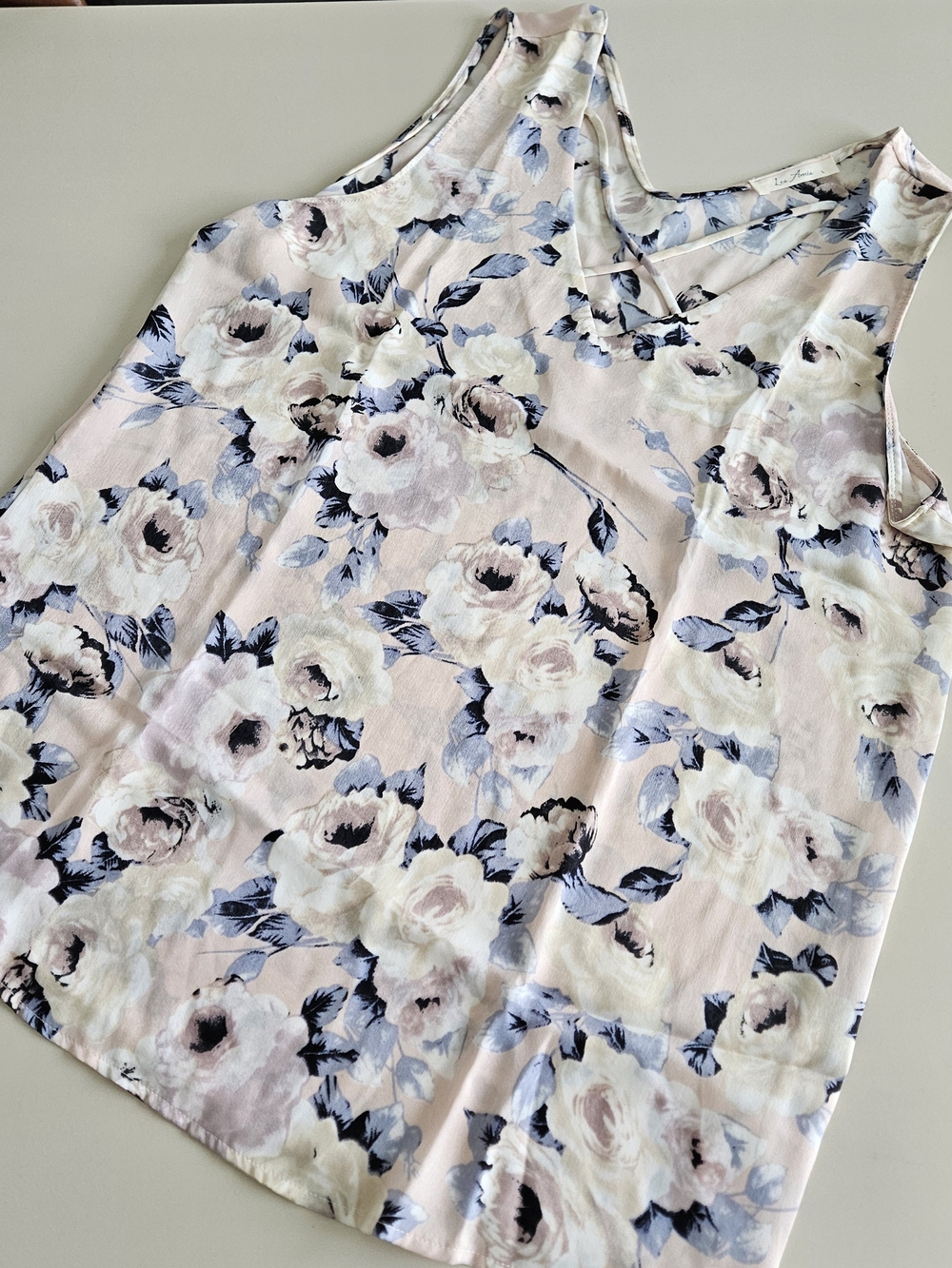 Women’s Pink Floral Racerback Tank Top